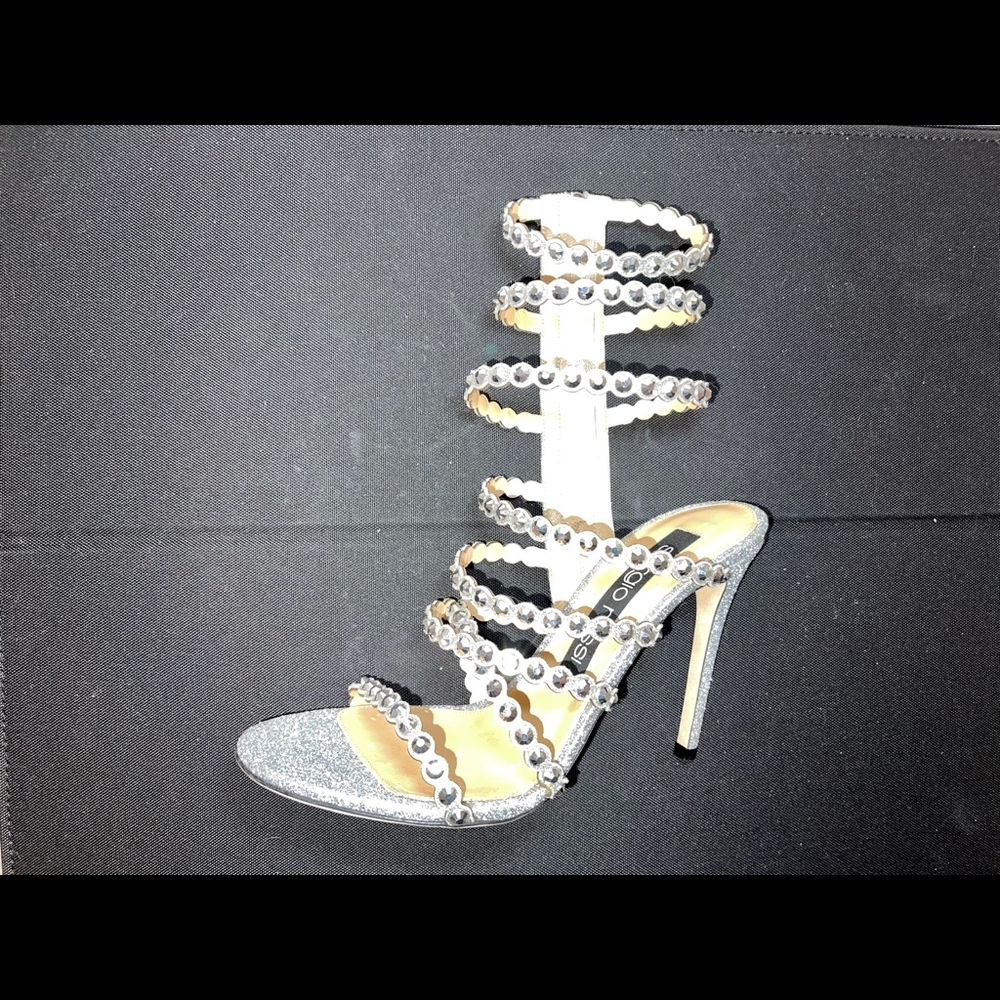 Sergio Rossi Kimberly 105 Crystal Heeled Sandals - Picture 7 of 15